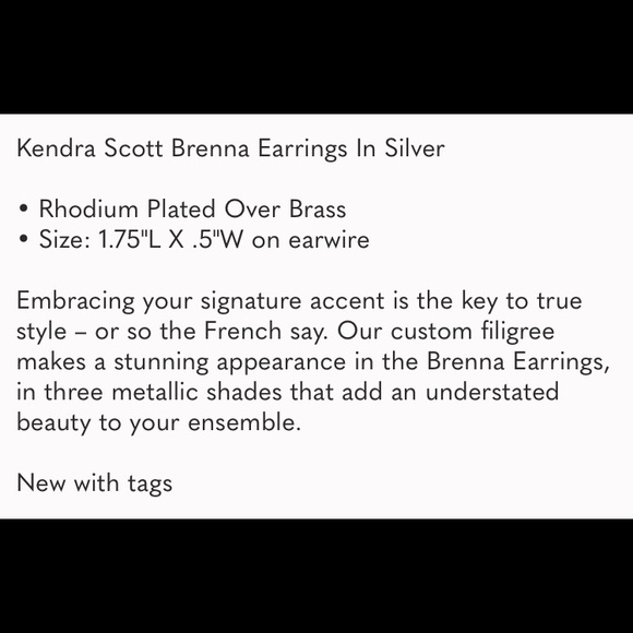 NWT Kendra Scott Brenna Earrings in Silver/ Gold - Picture 8 of 8